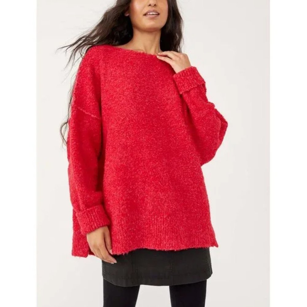 Free People Moira Slouchy Tunic / Cherry Fizz Combo